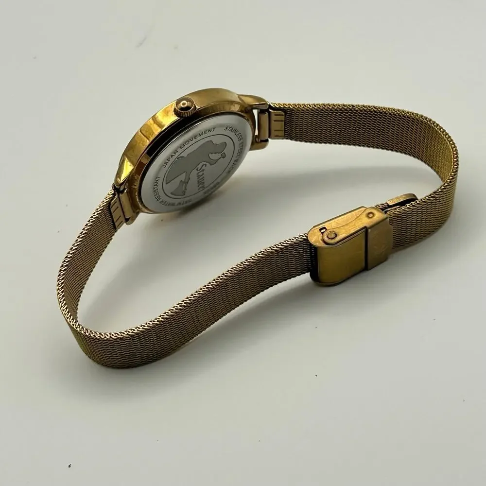 Stauer Gold-tone Swirling Stunner Crystal Bezel Women's Watch Working